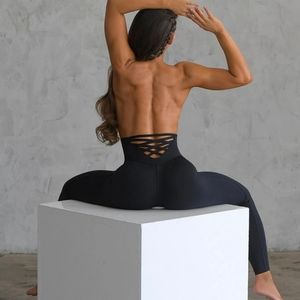 Bombshell Sexy Back Leggings, Black, Medium